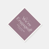 Serviette En Papier Nous sommes Engaged Engagement Party Purple (Coin)