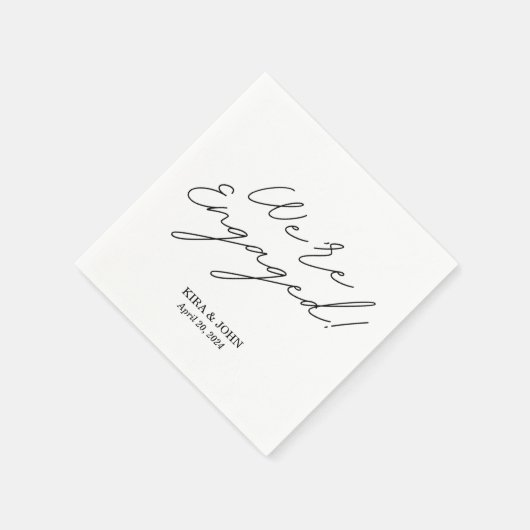 Serviette En Papier Nous sommes Engaged Napkin (Coin)