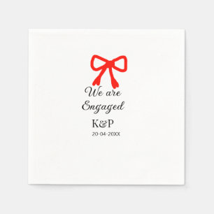 Serviette En Papier Nous sommes engagés ajouter nom lettre rouge arc t