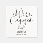 Serviette En Papier Nous sommes engagés Black and White Engagement Par (Devant)