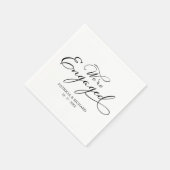 Serviette En Papier Nous sommes engagés Black White Engagement Party (Coin)