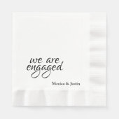 Serviette En Papier Nous Sommes Engagés Cocktail (Devant)