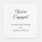 Serviette En Papier Nous sommes engagés Engagement Party Napkins Vaiss (Devant)