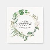 Serviette En Papier Nous sommes engagés Fiançailles géométrique de ver (Devant)