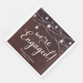 Serviette En Papier Nous sommes engagés Rustic Engagement Party (Coin)