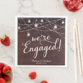 Serviette En Papier Nous sommes engagés Rustic Engagement Party (En situation)