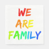 Serviette En Papier Nous Sommes Famille Arc-En-Ciel Adoption, Foster, (Devant)
