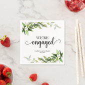 Serviette En Papier Nous sommes Fiançailles de la verdure engagés (En situation)