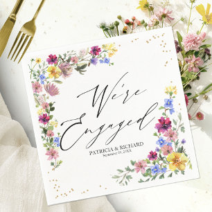 Serviette En Papier Nous sommes fiancés Fête de fiançailles Boho Wildf