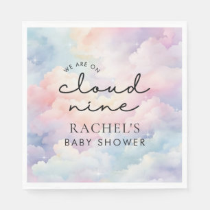 Serviette En Papier Nous sommes sur Cloud 9 Dreamy Pastel Baby shower