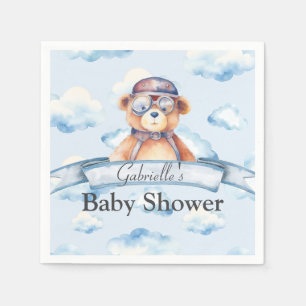 Serviette En Papier Nous sommes sur Cloud Nine Vintage Boy Bear Baby s