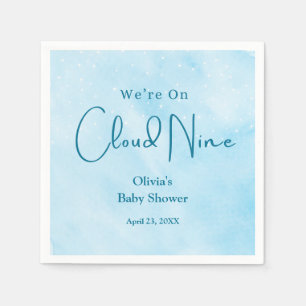 Serviette En Papier Nous sommes sur le Baby shower de Cloud Nine Boy
