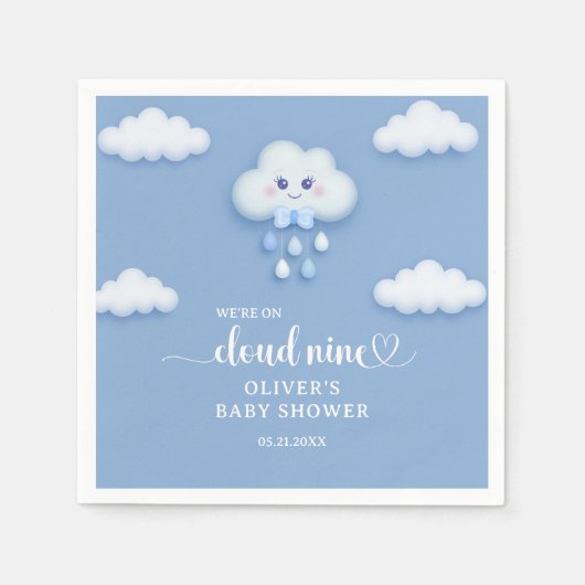 Serviette En Papier Nous sommes sur le nuage neuf mignon nuage souple (Devant)