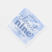 Serviette En Papier Nous Sommes Sur Nuage Neuf Bleu 9e Fête Anniversai (Coin)