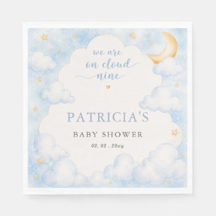 Serviette En Papier Nous sommes sur un nuage garçon Baby Shower 