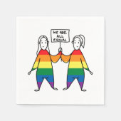 Serviette En Papier Nous sommes tous égaux (Devant)