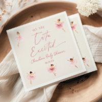 Nous Sommes Tutu Excité Baby shower Rose Ballerina