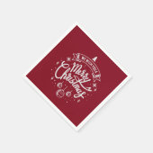 Serviette En Papier Nous vous souhaitons un joyeux Noël (Coin)