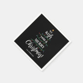 Serviette En Papier Nous vous souhaitons un joyeux sapin de Noël perso (Coin)