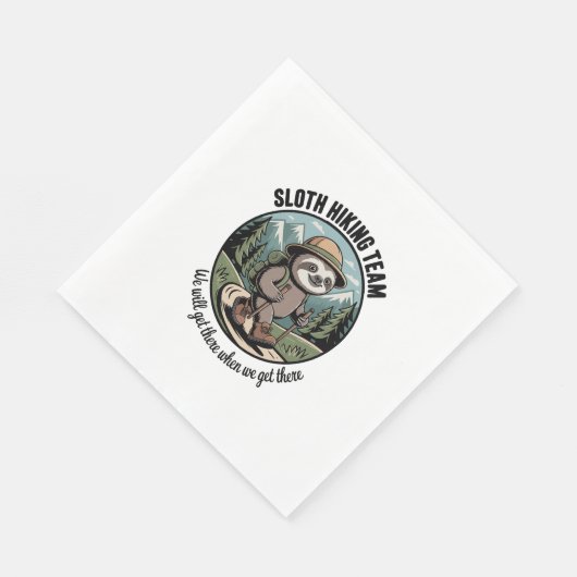 Serviette En Papier Nous Y Arriverons Finalement Sloth Hiker (Coin)