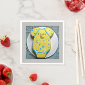 Serviette En Papier Nouveau bébé Duckie Jaune (En situation)