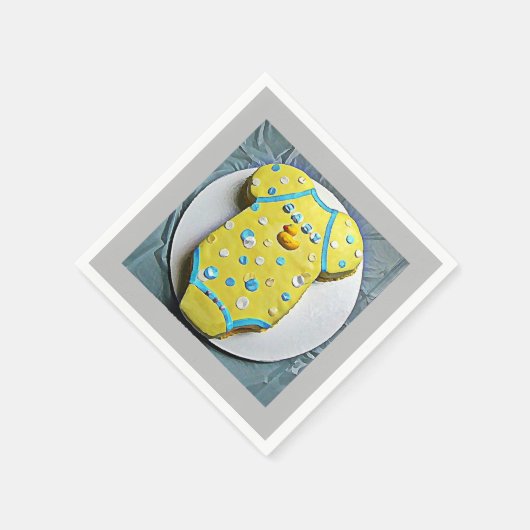 Serviette En Papier Nouveau bébé Duckie Jaune (Coin)