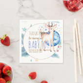 Serviette En Papier Nouveau bébé photo Merci Cartes Budget moderne (En situation)