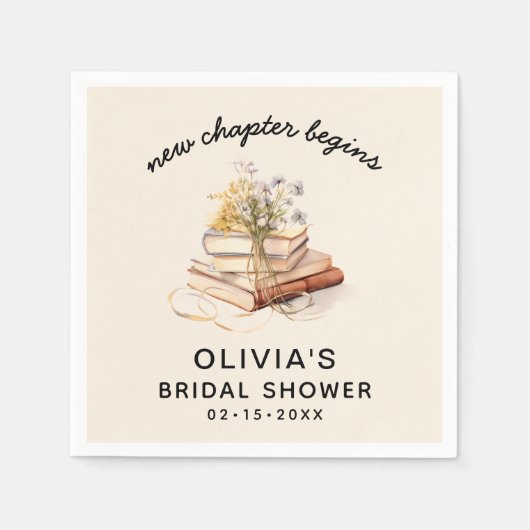 Serviette En Papier Nouveau chapitre commence la Fête des mariées (Devant)