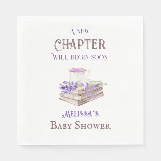 Serviette En Papier Nouveau chapitre Débuter Lavender Brunch Baby show (Devant)