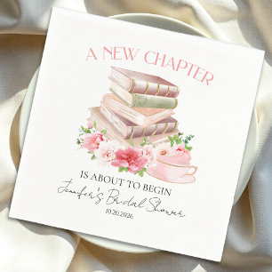 Serviette En Papier Nouveau chapitre   Tea & Livres Fête des mariées a