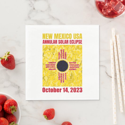 Serviette En Papier Nouveau-Mexique annuel Eclipse Napkin (En situation)