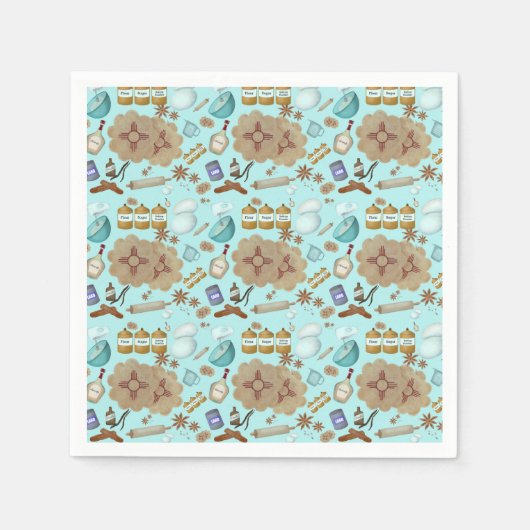 Serviette En Papier Nouveau-Mexique Biscochito Cookies Zia Sun (Devant)