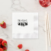 Serviette En Papier Nouveaux gens drôle Meowny Chats Noirs (En situation)