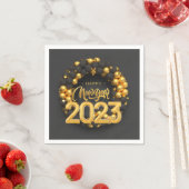 Serviette En Papier Nouvel An 2023, veille ! (En situation)