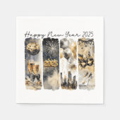 Serviette En Papier Nouvel an 2025 (Devant)