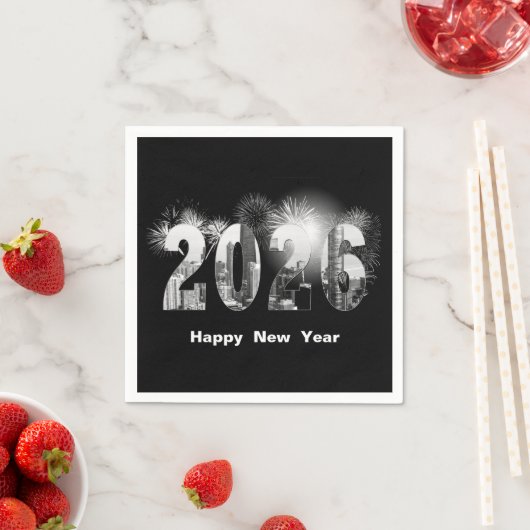 Serviette En Papier Nouvel an 2026 à Chicago (En situation)