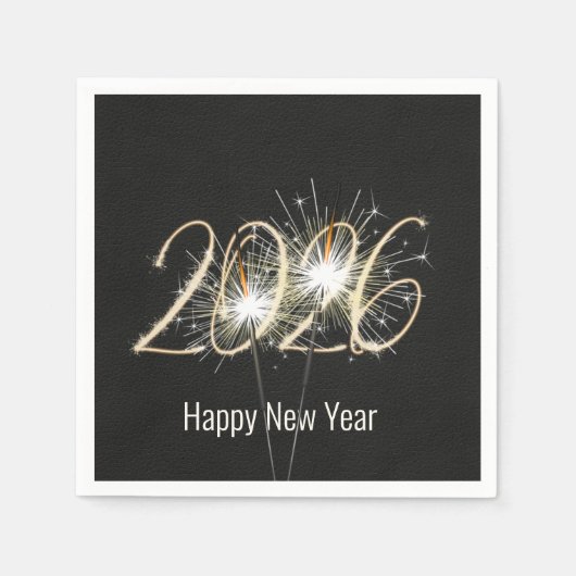 Serviette En Papier Nouvel An 2026 Sparklers (Devant)