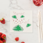 Serviette En Papier Nouvel An Arbre Cocktail Papier de Cocktail (En situation)