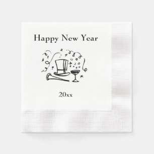 Serviette En Papier Nouvel An Bonne année avec année