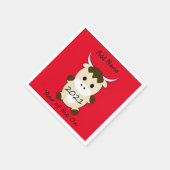 Serviette En Papier Nouvel An chinois 2021 Année du boeuf (Coin)