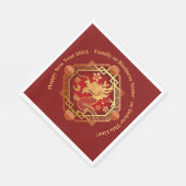 Serviette En Papier Nouvel An Chinois 2024 Ajouter Nom Dragon (Coin)