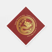 Serviette En Papier Nouvel An Chinois 20xx Ajouter Nom Dragon (Coin)