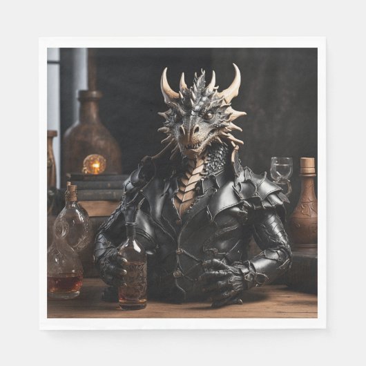 Serviette En Papier Nouvel An chinois Dragon (Devant)