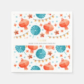 Serviette En Papier Nouvel an Chinois | Motif de lanterne (Devant)