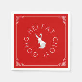 Serviette En Papier Nouvel An chinois Origami Lapin serviettes (Devant)