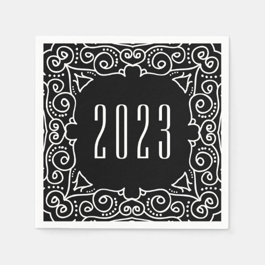 Serviette En Papier Nouvel an déco | Soirée du Nouvel An (Devant)