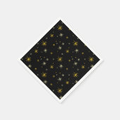 Serviette En Papier Nouvel An Moderne Gold Starburs Motif élégant (Coin)