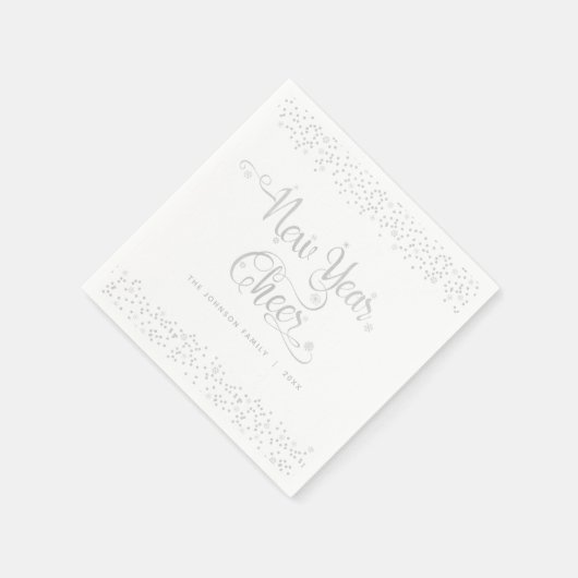 Serviette En Papier Nouvel an Parties scintillant d'argent Cheval Nom  (Coin)