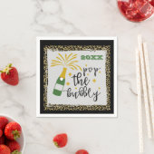 Serviette En Papier Nouvel An Soirée Pop The Bubly Champagne (En situation)