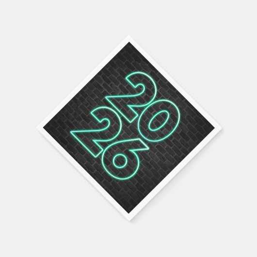 Serviette En Papier Nouvel An Vert Pour 2026 (Coin)